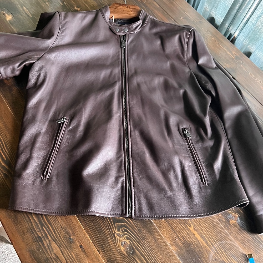 Lucky Brand Leather Bonneville Racer Jacket in XL - Picture 2 of 13